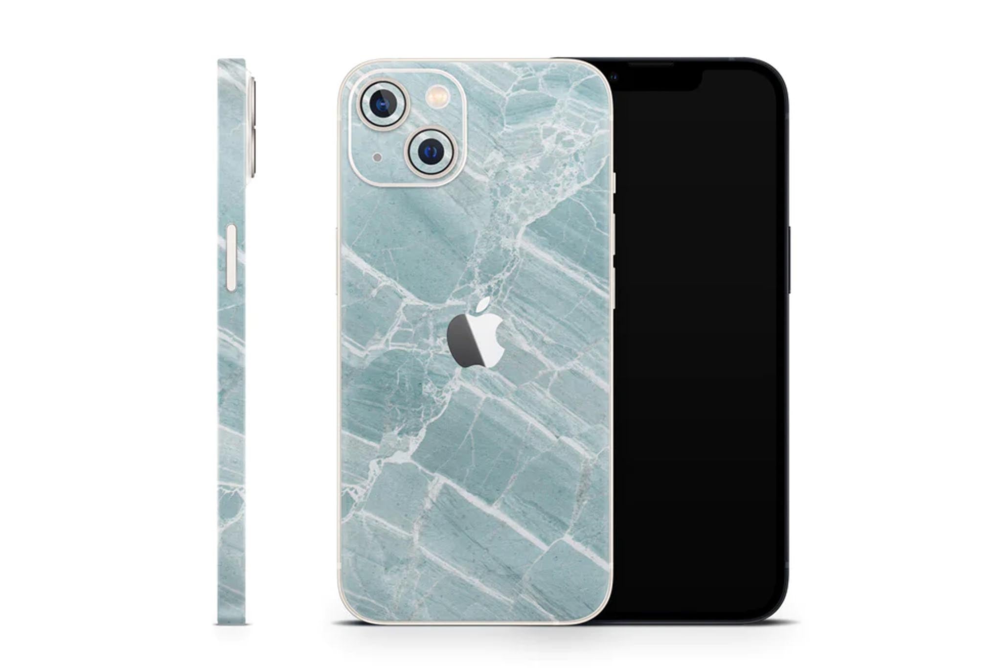 iPhone 14 スキンシール/保護シール Mint Marble – CHLOROS