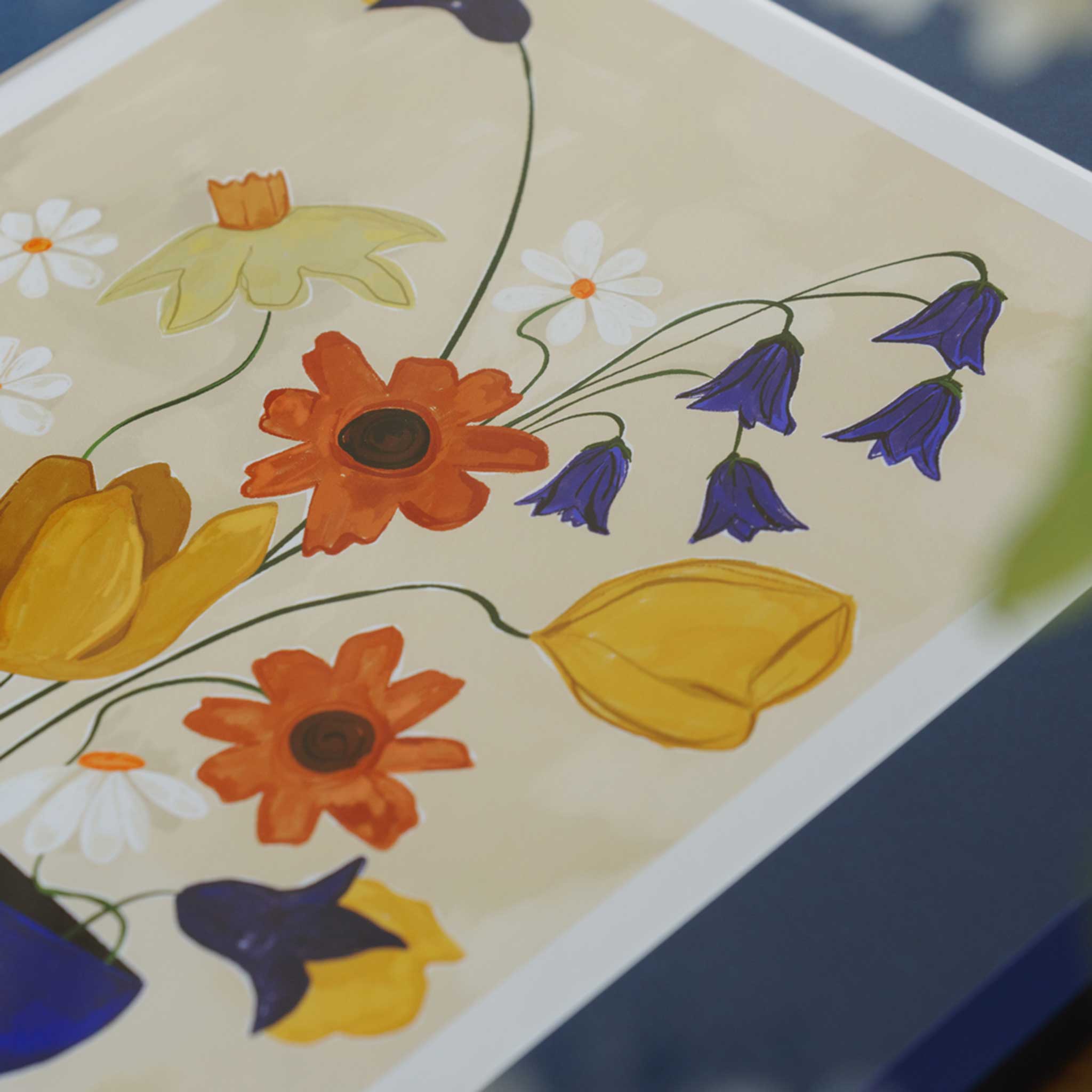 takachi ページ☆the poster club The Poster Club アートポスター 30×40cm Colourful Bunch in Blue