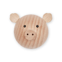 キッズ用 アニマルデザインのウォールフック Pig
