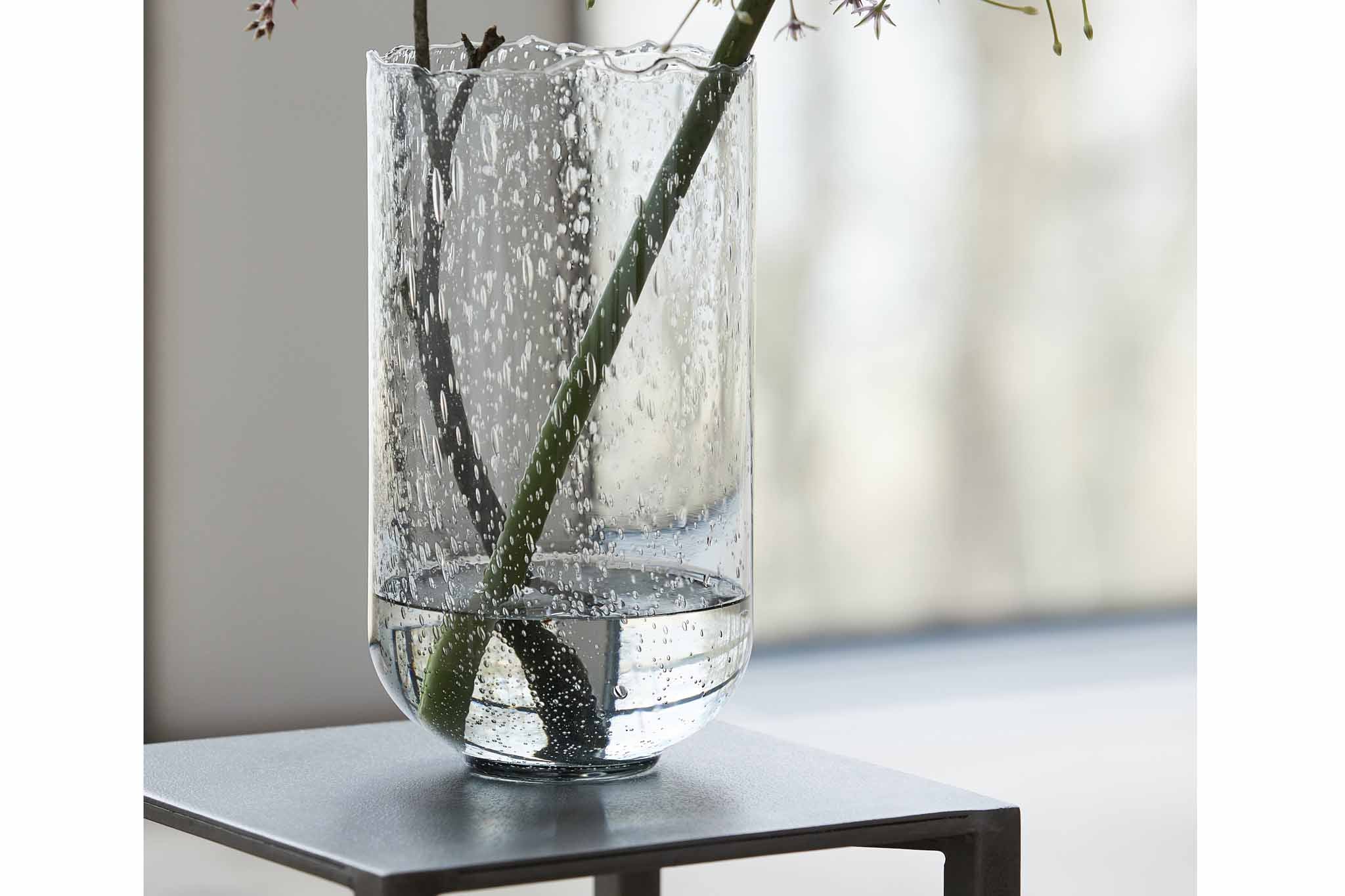 気泡入りガラスのフラワーベース Alko 高さ32cm – CHLOROS