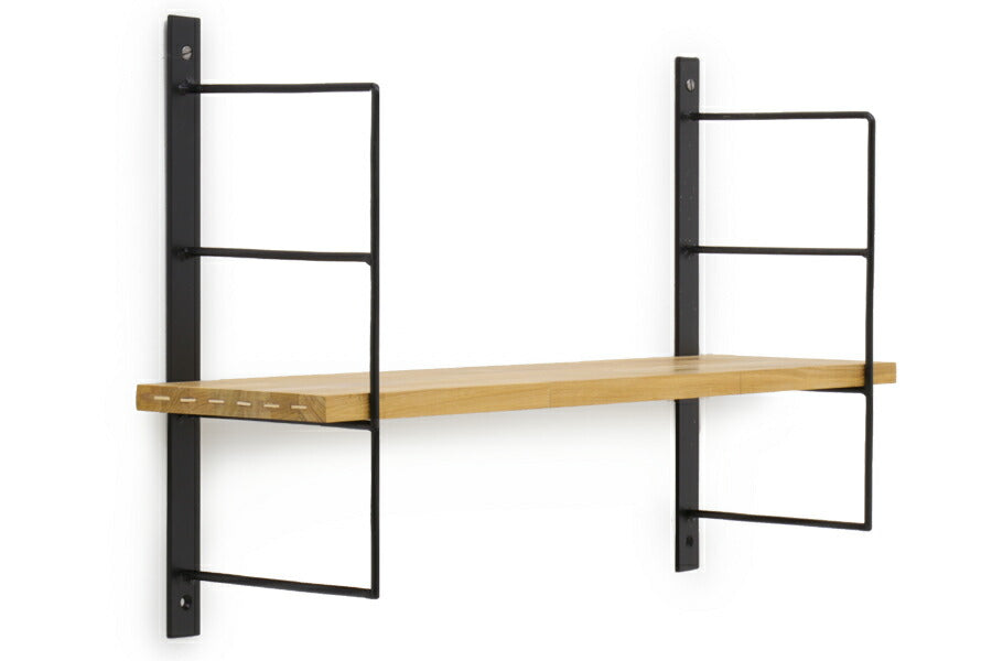 ハンドメイド アイアンのウォールシェルフ用サイドフレーム/棚受け 3段