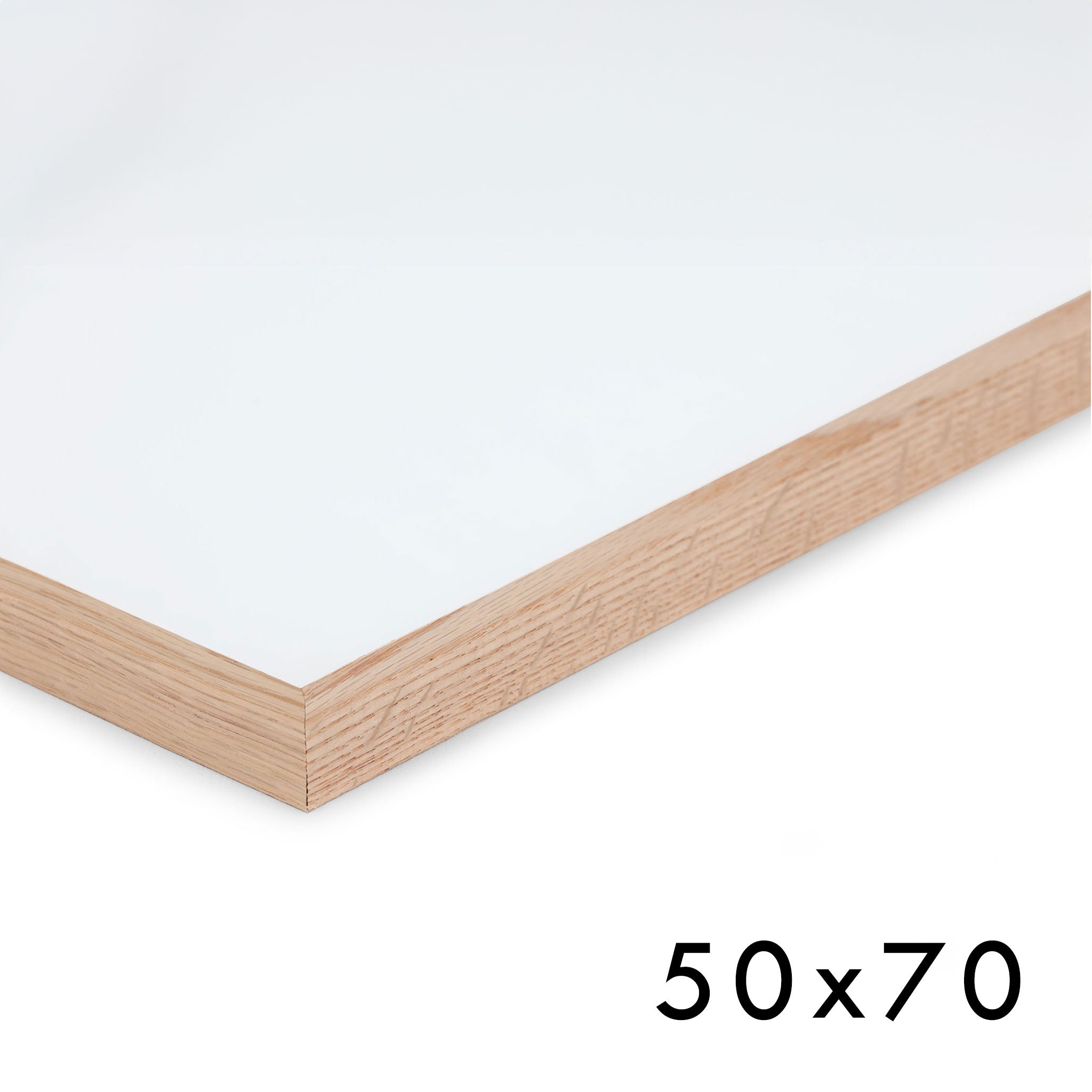 木製ポスターフレーム 50×70cm オーク材 無垢材 枠の幅が細いタイプ