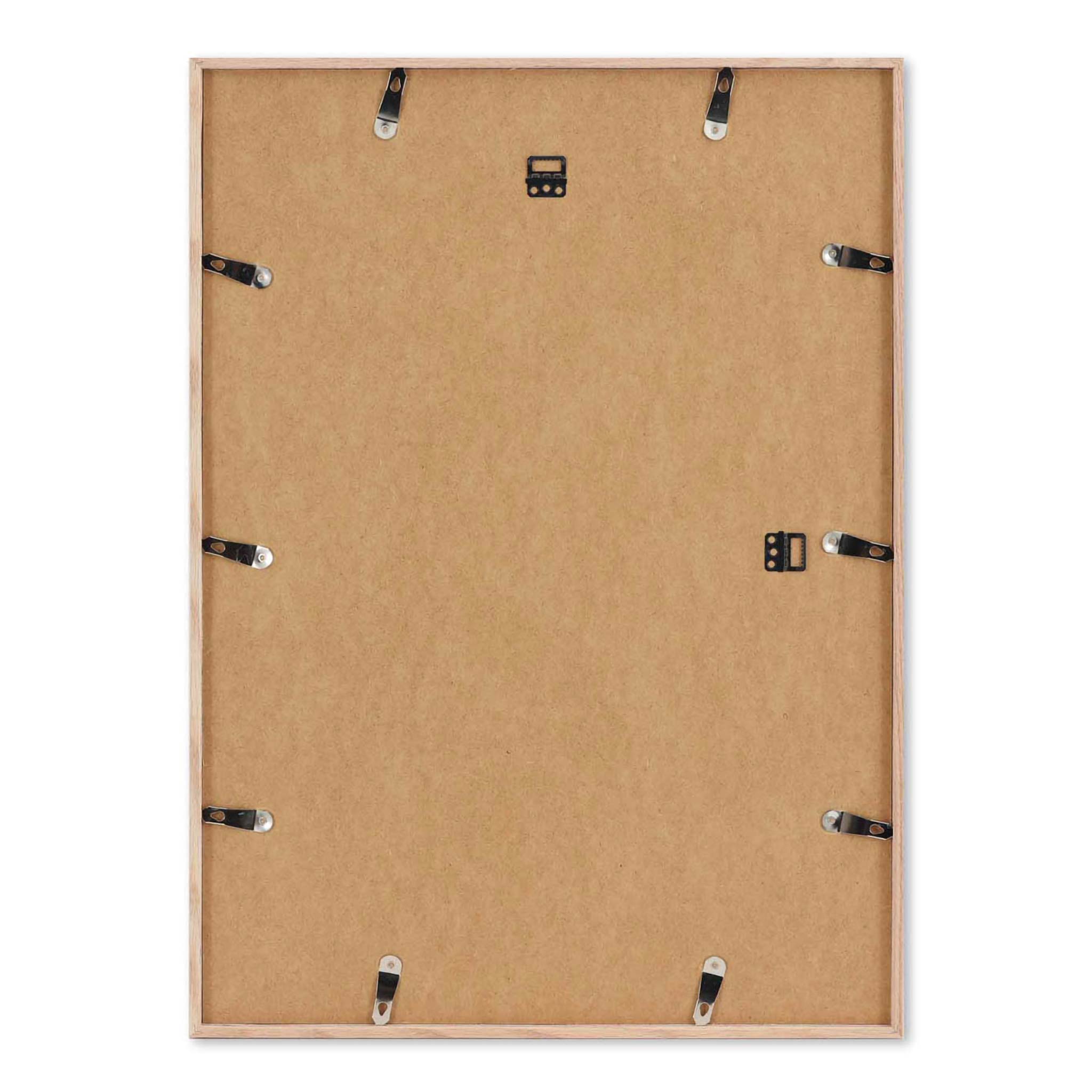 木製ポスターフレーム 50×70cm オーク材 無垢材 枠の幅が細いタイプ