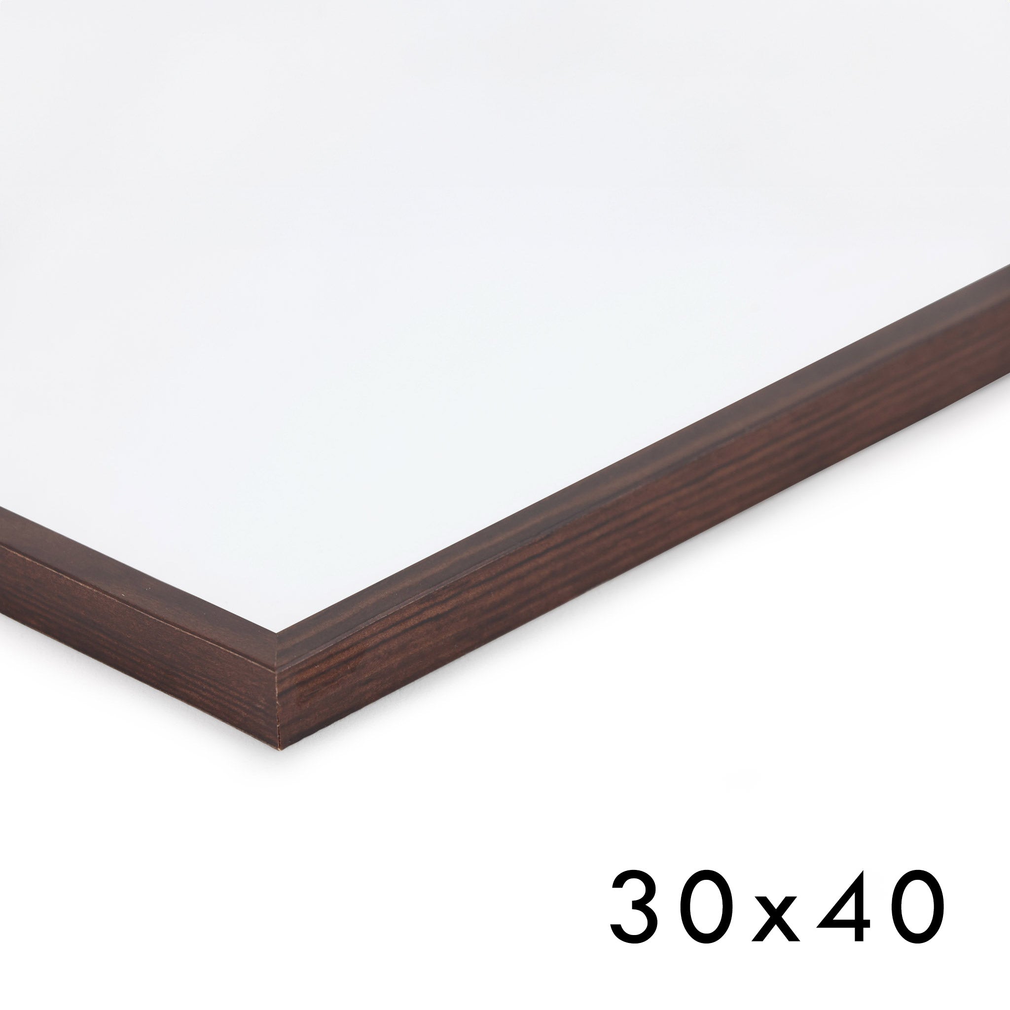 木製ポスターフレーム 30×40cm ウォールナット 枠の幅が細いタイプ