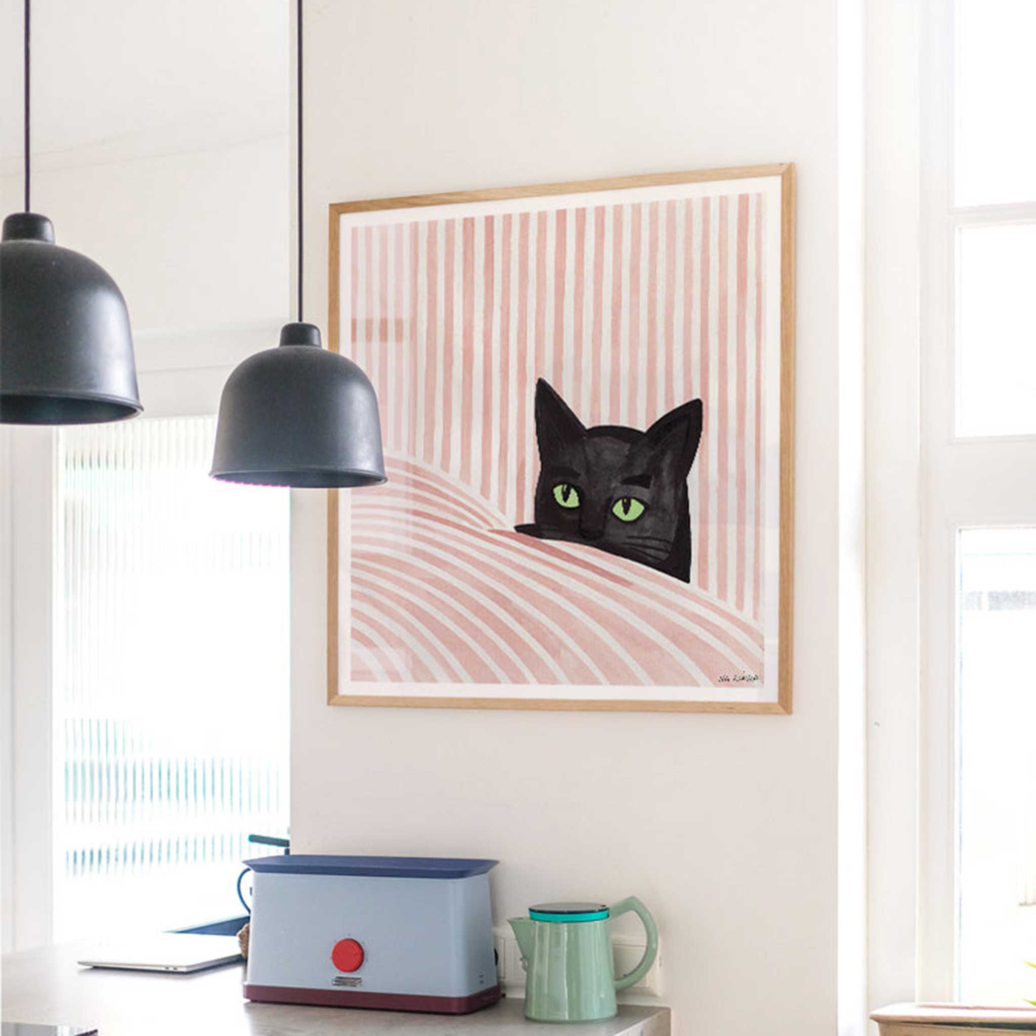 PSTR studio アートポスター 50×70cm Black Cat PSTR Studio Enikő Eged Black Cat Frameless Art Print | Urban