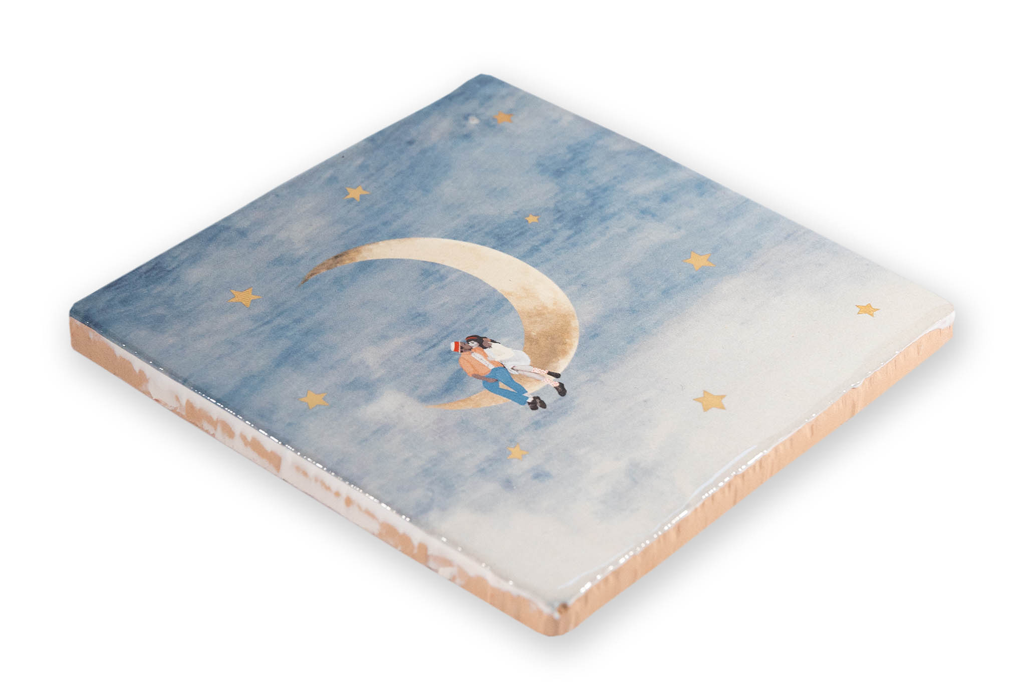 オランダ製セラミックタイル/陶板/ウォールデコレーション To the Moon