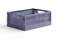 made crateはデンマークのブランドです。100%リサイクルされた環境にやさしいプラスチック廃棄物から作られた折りたたみ箱を製造しています。3つの異なるサイズの箱は積み重ねることができ、無限の創造的な組み合わせが可能になります。またカラーリングが非常にユニークでよくあるシンプルな単色とは違い、北欧らしい優しいペールトーンが独特で印象的です。