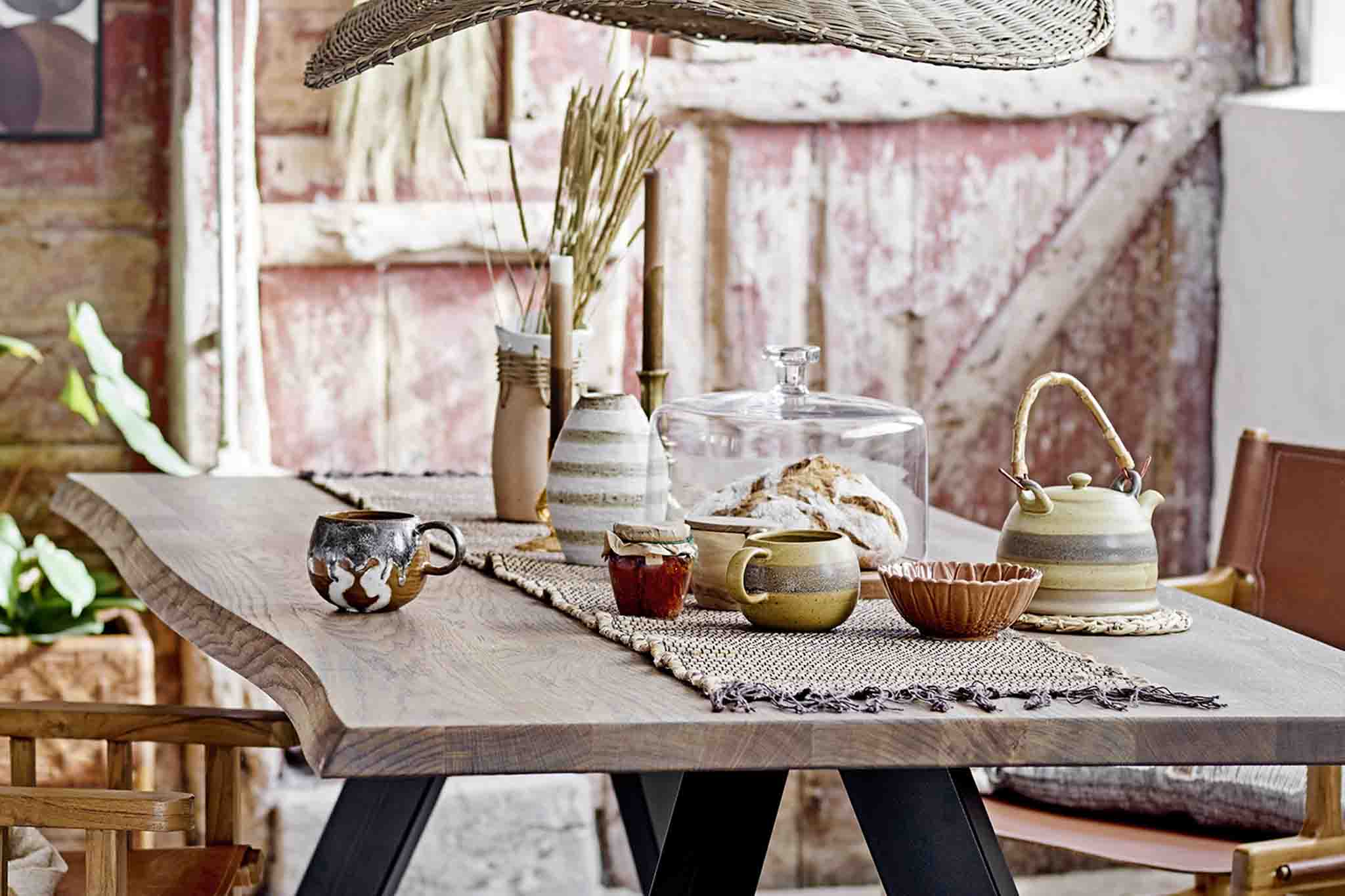 在庫限り】【再入荷なし】レトロなボーダーデザインのフラワーベース