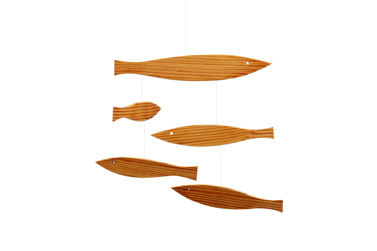 適当な価格 北欧 モビール デンマーク製 CHLOROS – 魚 木製 Fish Floating モビール