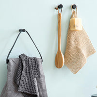 壁掛けフック/ドアハンドル オーク材天然木 Sサイズ2個セット Wood Knot x 2pcs