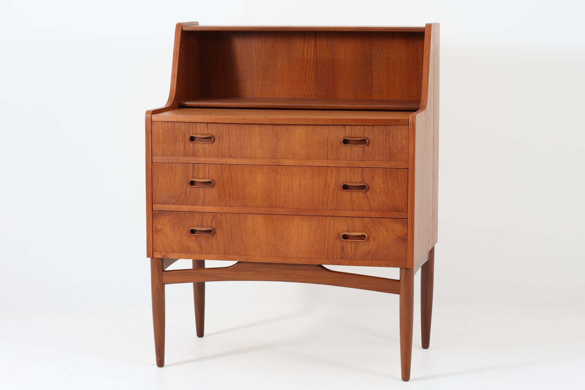 ライティングビューロ/机 チーク材 鏡付き 北欧家具ビンテージ – CHLOROS