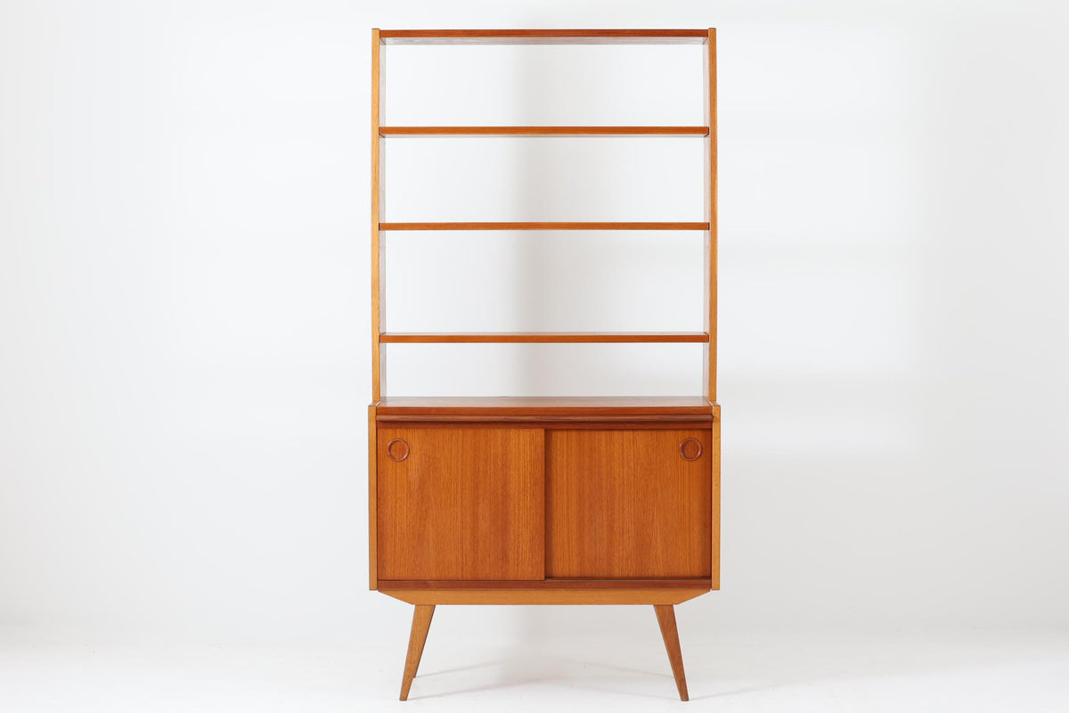 オークシェルフ オープンシェルフ/飾り棚 チーク×オーク材 北欧家具ビンテージ – CHLOROS