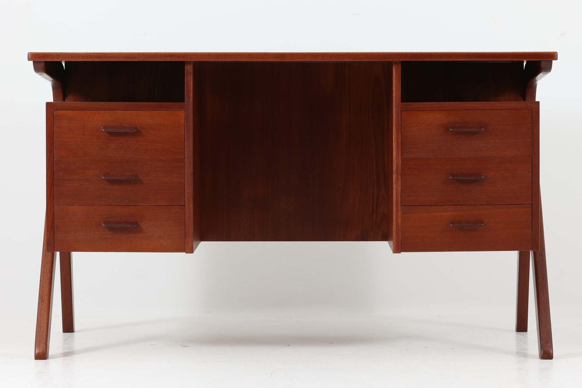 ビンテージ　ヴィンテージ　チーク材　両袖デスク　両袖机　北欧スタイル DK17087_1200x1200.jpg?v=1744877434