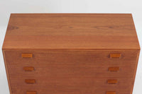 デンマークを代表する家具デザイナー、Borge mogensen(ボーエ・モーエンセン)によってデザインされた、Soborg mobler社製のディスプレイシェルフです。上部には本や雑貨を美しく並べられるオープンシェルフ、下部には4杯の引き出しが備わっており、収納力と見せる楽しさを兼ね備えた実用的な構成となっています。素材にはチーク材が使用されており、温かみのある木目と落ち着いた色味が空間に上質な印象を与えます。背面にはメーカーラベルが残っており、モーエンセン作品としての価値を感じさせる一品です。幅100cmと程よいサイズ感で、リビングや書斎など幅広いシーンにおすすめです。