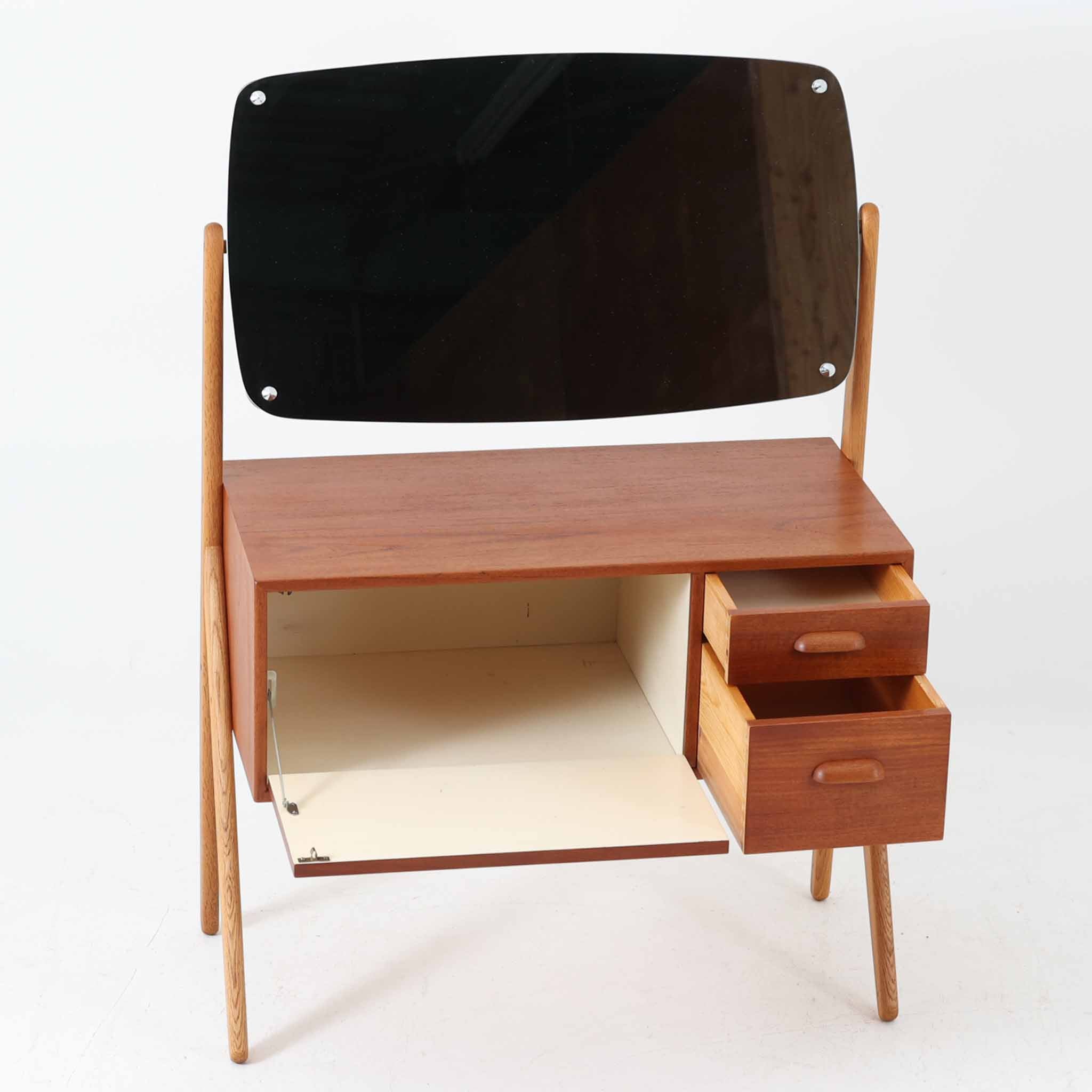 ドレッサー チーク×オーク材 幅79cm デンマーク製 北欧ビンテージ家具