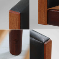 Hans J. Wegnerがデザインし、Getama社によって製造されたこちらのシングルベッドフレームは、チーク材とブラックの合皮パネルが上品に調和した、北欧ビンテージならではの美しい佇まいが魅力です。ヘッドボードにはブラックガラスを載せた引き出し付きのナイトテーブルが備えられていますが、取り外しが可能な構造となっており、空間や用途に応じて柔軟にレイアウトできます。堅牢なスノコ構造で寝具の通気性にも優れ、実用性とデザイン性を兼ね備えた一点です。