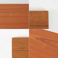 Gunni Omannがデザインし、Omann Jun社によって製造されたModel 18は、洗練されたラインと実用性を兼ね備えた北欧ビンテージの名作サイドボードです。チーク材の美しい木目が前面に広がり、引き出しとスライド扉の組み合わせが高い収納力を実現しています。特に繊細に削り出された取手や先細りの脚部が、軽やかで彫刻的な印象を与え、空間を上質に演出します。幅200cmのサイズ感は、リビングやダイニングの主役として活躍する存在感ある一台です。