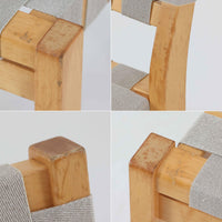 フィンランドを代表する建築家Alvar Aaltoがデザインし、Artek社から発表されたNo.611ダイニングチェアです。フレームには明るく滑らかな質感が魅力のバーチ材を使用し、座面と背もたれにはリネン製のウェビングテープを格子状に編み込むことで、軽やかな印象と快適な座り心地を実現しています。経年により深みを増したバーチ材の色味が味わい深く、シンプルながらも機能美に満ちた佇まいは北欧デザインの真髄を体現した一脚です。