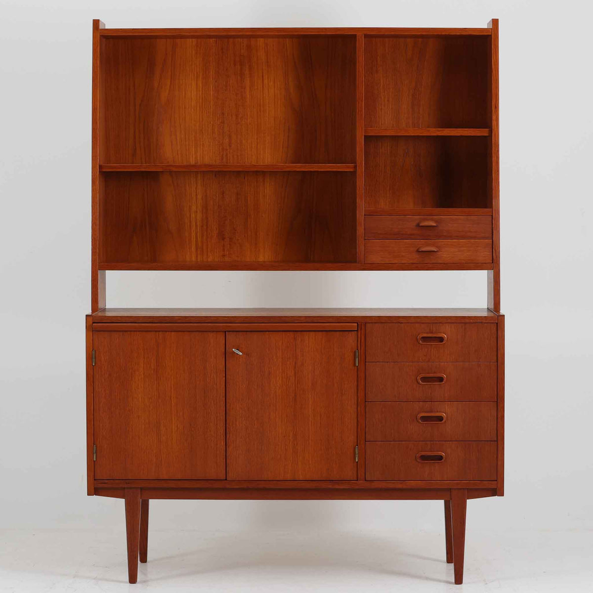 ディスプレイシェルフ チーク 幅119cm スウェーデン製 北欧ビンテージ