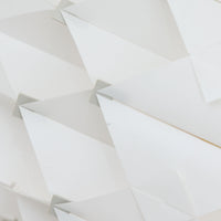 Lars Schiolerがデザインし、Hoyrupが手掛けたモデル「Butterfly」のペンダントライトです。プラスチックシートを幾何学的に組み合わせた立体構造が特徴で、点灯時には光と影が重なり合い美しい陰影を生み出します。軽やかな素材ながら彫刻的な存在感を持ち、空間のアクセントとして印象的に映える一灯。経年による風合いも相まって、北欧ビンテージならではのデザイン性と希少性を楽しめ、ダイニングやリビングに柔らかな雰囲気をもたらします。