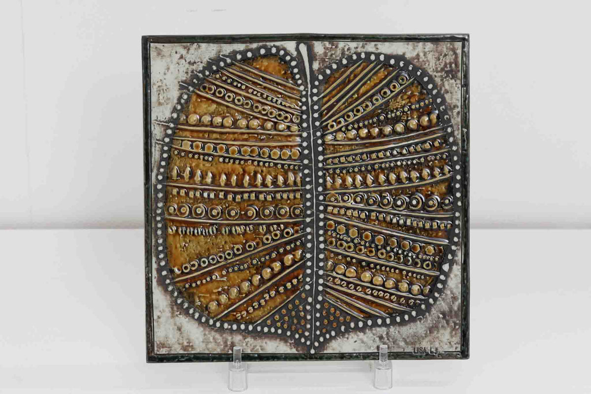 M599  リサラーソン陶板UNIK (葉っぱ) Lisa Larson M599 リサラーソン陶板UNIK (葉っぱ) Lisa Larson