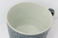 Kronjydenアズール、ブルーカラーのカップソーサーとケーキプレートのトリオです。1957年にKronjydenから制作が始まったシリーズは、その後Nissen、Bing&Grondahlと引き継がれ長く愛されたシリーズとなりました。デンマークではスウェーデンやフィンランドの陶器メーカーと並んで今でも非常に人気のある商品となります。