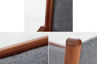 デンマークより買い付けた「JH250」です。織田氏のハンスウェグナーの椅子100にも紹介されている物で、今は無きJohannesHansen社の後期(1974年~)に製造されたモデルです。時代の移り変わりを考えさせられるチェアです。シンプルなデザインで座り心地は良好です。ビンテージ品でのみ入手可能です。