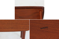 北欧より買い付けたネストテーブルです。シンプルなデザインで、天板には良質なチーク材が贅沢に使用されています。使わない時はすっきりと収納出来る、北欧のスタンダードアイテムです。