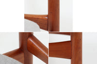 KurtOstervigによるチェアです。座面の位置が少し前、側幕板は後脚の少し下側へととりつけられており、座面が浮いた様なすっきりとした印象を受けます。良質なチーク材が使用されており、重厚な背板は座り心地も良く、現地デンマークでも見かける事が少ない希少な逸品です。