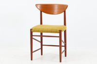 背もたれの曲面、貫の数が特徴的な"PeterHvidt&Orlamolgaard"によってデザインされたチェアです。当時の希少なチーク材が使用されたフレームは、手作りでデンマークの名工"Soborg社"熟練の職人によって作成されています。背もたれの縁は椅子を引きやすい様に、貫の数は強度面も併せ持っています。少し大きめでゆったりとした安楽性の高い座り心地です。デスクチェアとしてはもちろんリビングに置いても素敵だと思います。