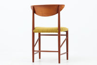 背もたれの曲面、貫の数が特徴的な"PeterHvidt&Orlamolgaard"によってデザインされたチェアです。当時の希少なチーク材が使用されたフレームは、手作りでデンマークの名工"Soborg社"熟練の職人によって作成されています。背もたれの縁は椅子を引きやすい様に、貫の数は強度面も併せ持っています。少し大きめでゆったりとした安楽性の高い座り心地です。デスクチェアとしてはもちろんリビングに置いても素敵だと思います。