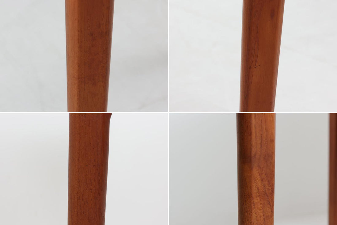 北欧より買い付けたエクステンションダイニングテーブルです。良質なチーク材の綺麗な木目が綺麗です。一見普通のダイニングテーブルですが、天板を持ち上げると中には拡張板が収納されている珍しいタイプです。片方だけ拡張板を広げて使用可能です。