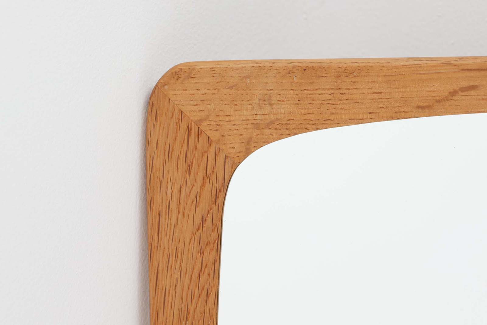 デンマーク製　タイルミラー　壁掛け/立掛け　北欧　家具 デンマーク製 オーク材ミラー 壁掛け/立掛け 高さ61cm 北欧