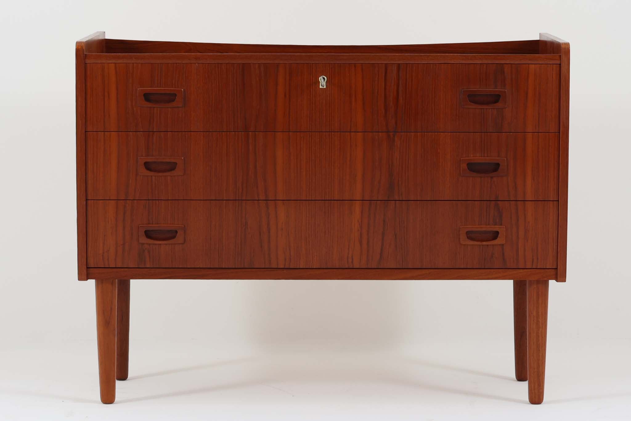 デンマーク製 大きめチェスト3段 チーク材 北欧家具ビンテージ