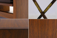 北欧より買い付けたサイドテーブルです。折り畳みテーブルが収納されているサイドテーブルです。現地でも中々見かけないデザインで、使い勝手も良さそうです。希少なローズウッド材が使用されています。