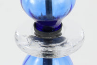 ErikHoglundのキャンドルホルダーです。ブルーガラスが非常に美しいお品で人気のデザインです。