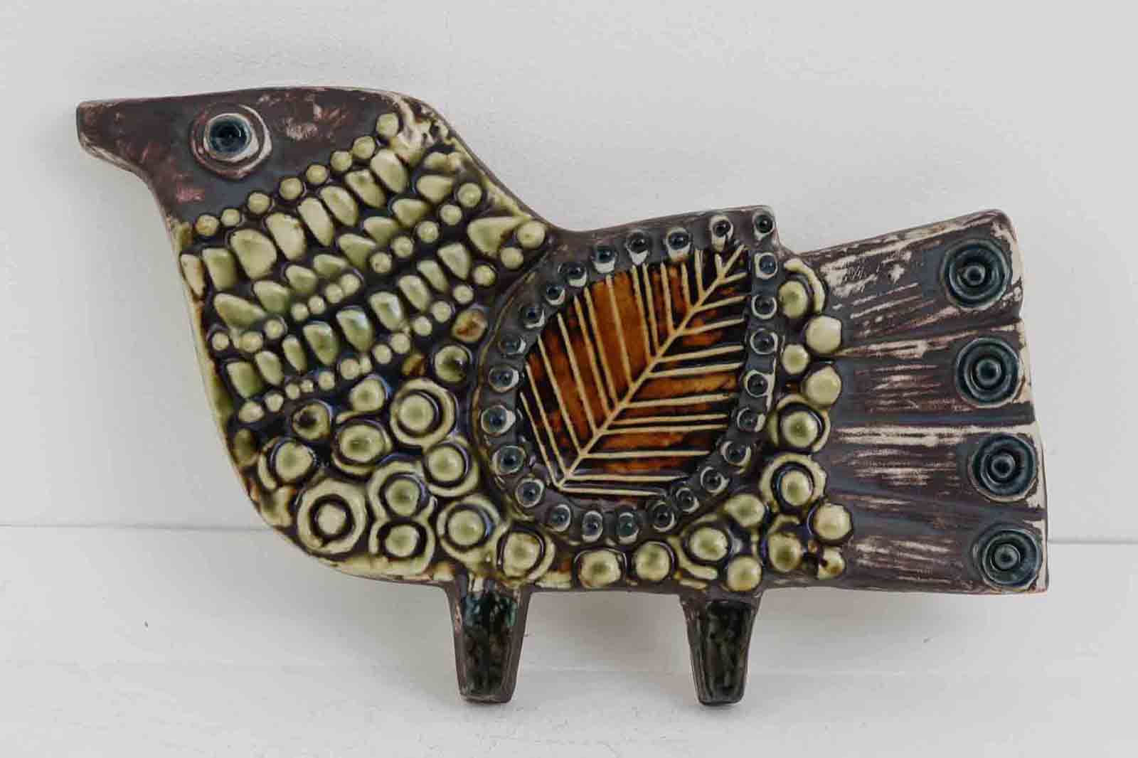 リサ・ラーソン Vaggplattorシリーズ Dubbelfasan陶板 Lisa Larson リサ ラーソン 陶板 VAGGPLATTOR Fagel トリ – CHLOROS