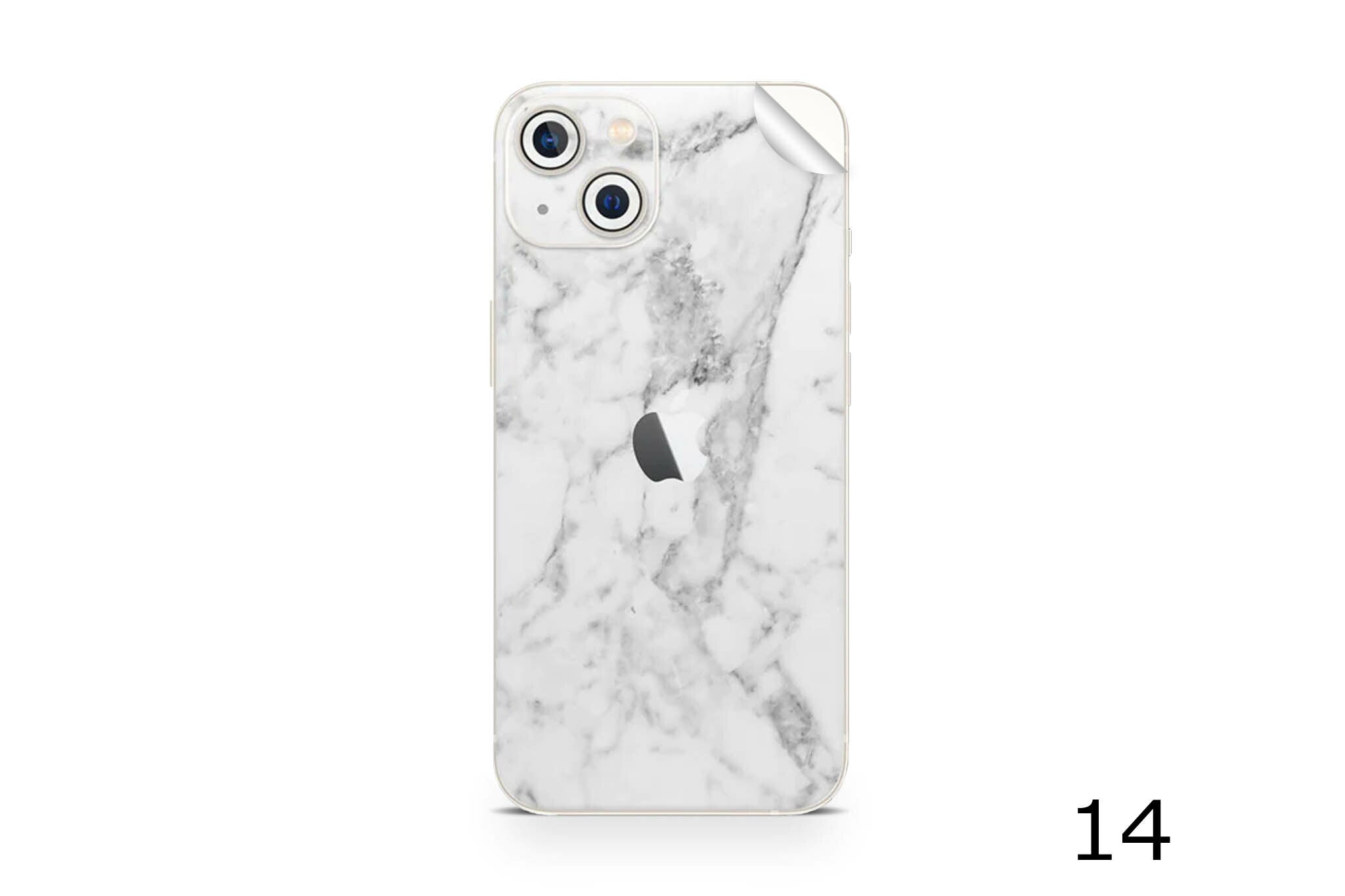 iPhone 14 スキンシール/保護シール White Marble – CHLOROS