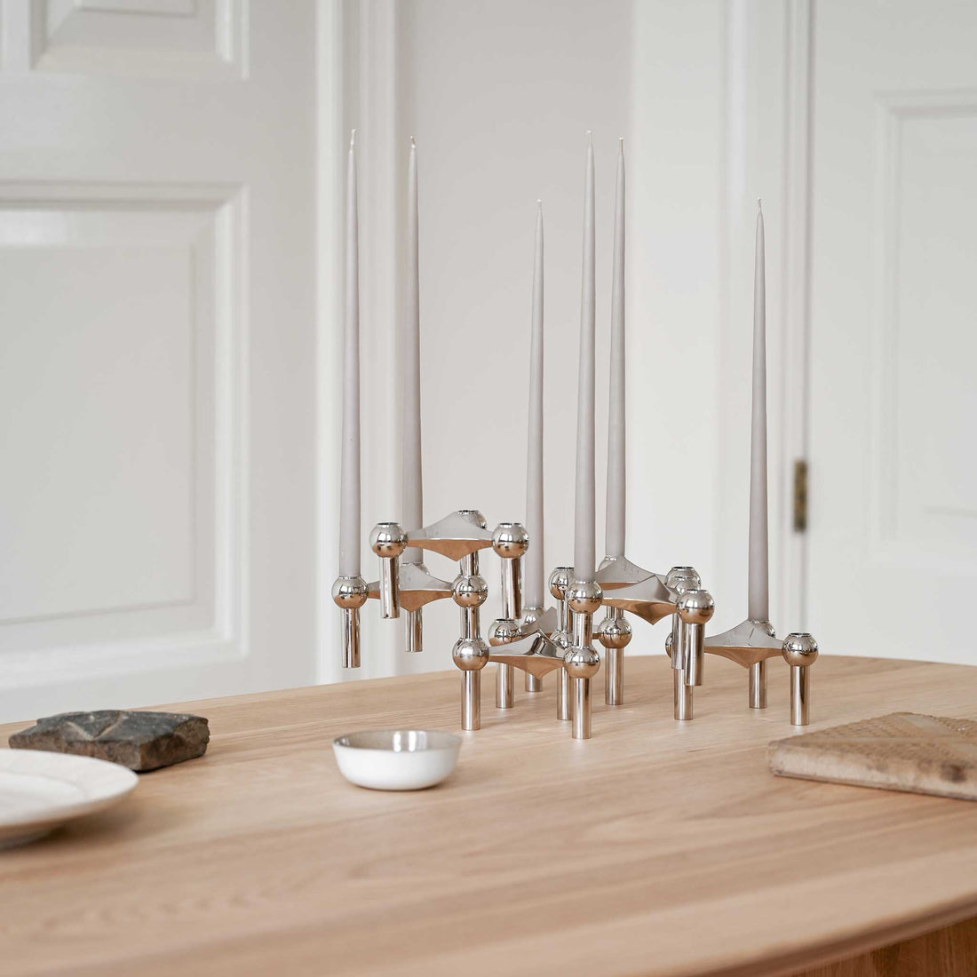 Stoff Nagel ストッフ ナゲル キャンドルホルダー クローム 3個セット