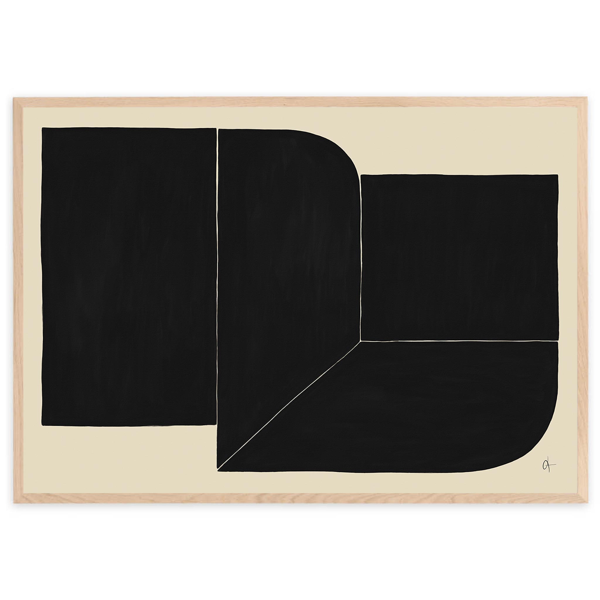 木製ポスターフレーム 70×100cm ブラック 枠の幅が細いタイプ – CHLOROS