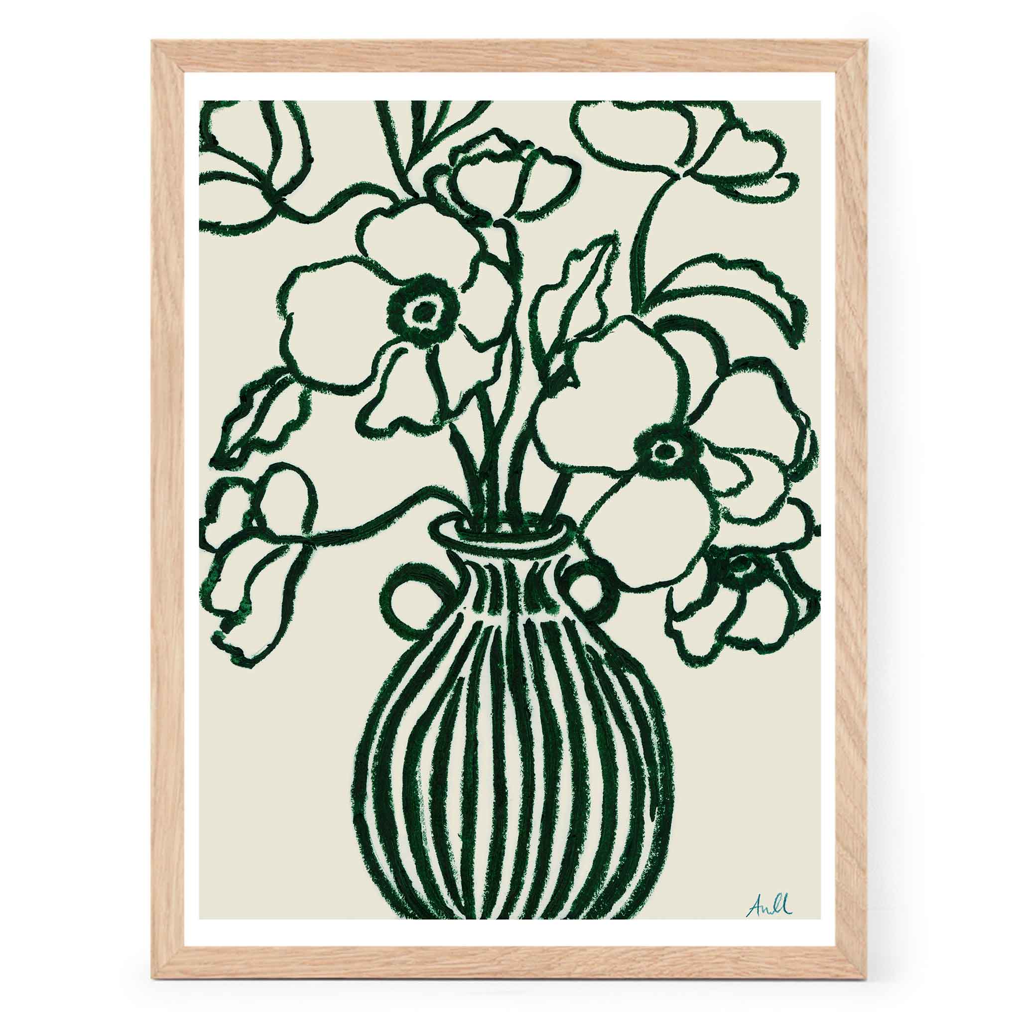 The Poster Club アートポスター 30×40cm Poppy Studies III THE POSTER CLUB ポスタークラブ  Lineare Black 30x40 Atelier Cph