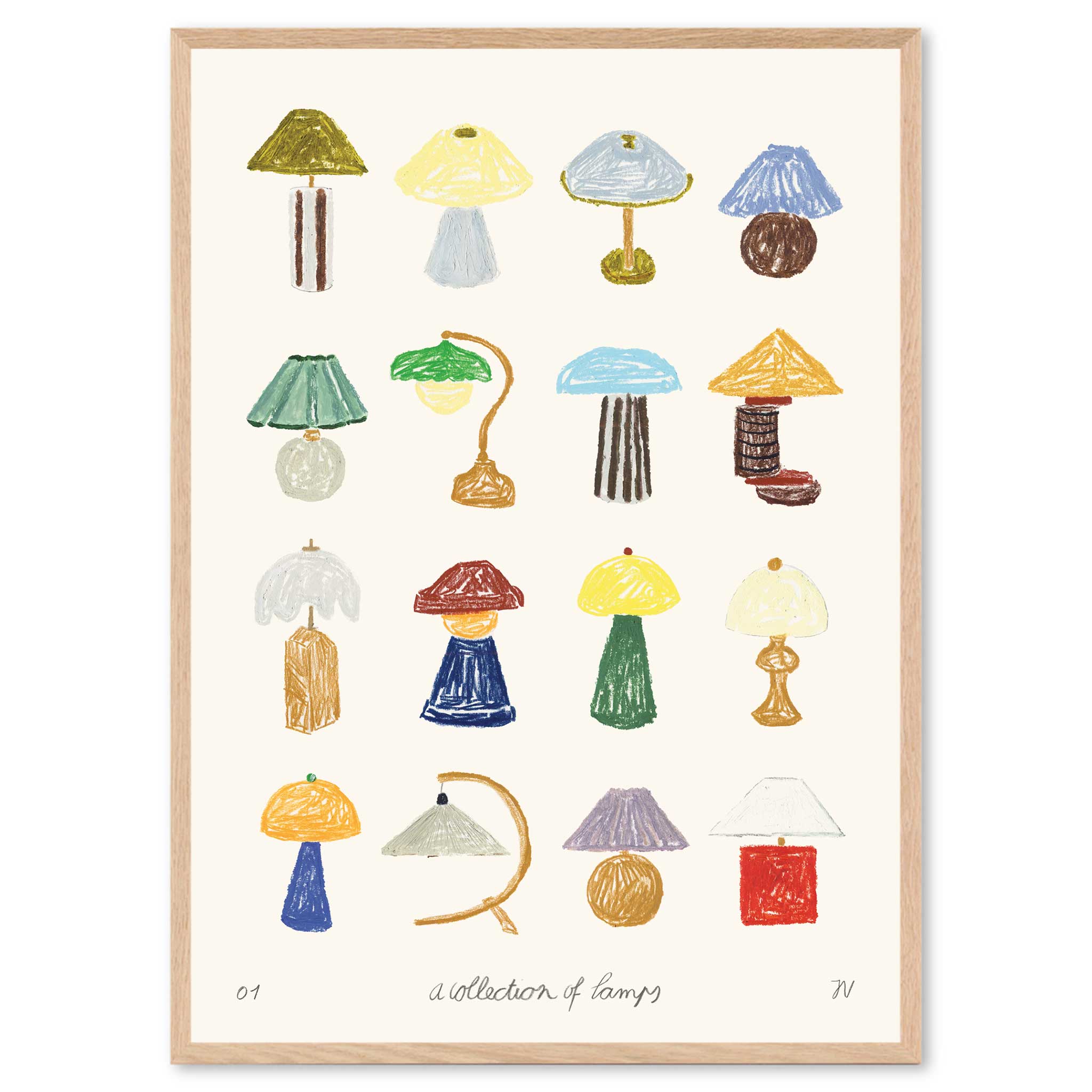 The Poster Club アートポスター 50×70cm A Collection of Lamps – CHLOROS
