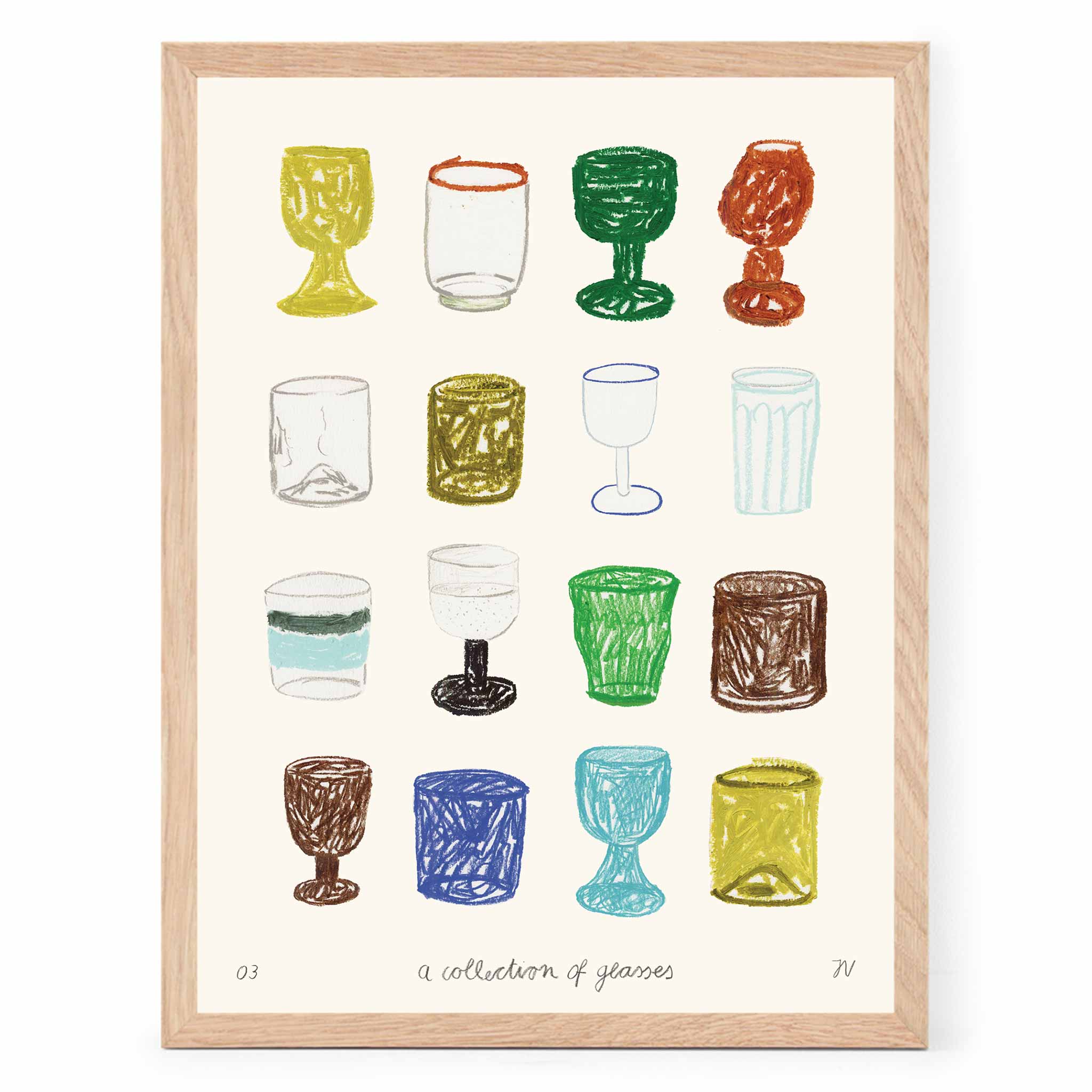 The Poster Club アートポスター 30×40cm A Collection of Glasses