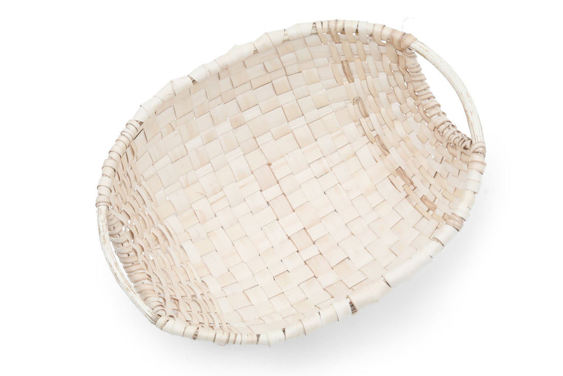 スウェーデン製　ヤナギのバスケット/北欧のかご　オーバル型 スウェーデン製 ヤナギのバスケット/北欧のかご 長方形型 幅52