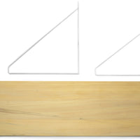 【再入荷時期未定】天然木×アイアンのシンプルなウォールシェルフ　幅60cm　ホワイト