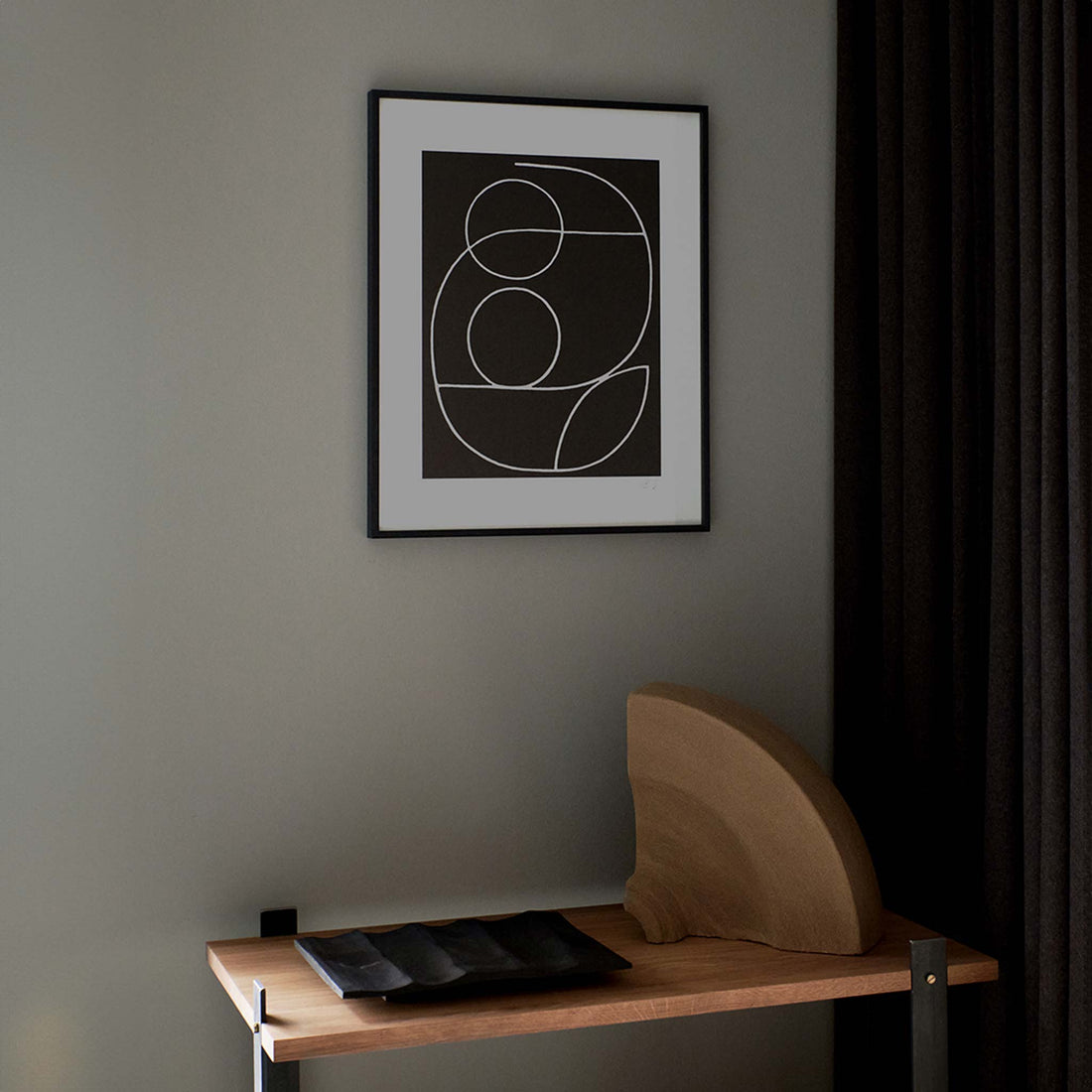 木製ポスターフレーム 40×50cm ブラック 枠の幅が細いタイプ – CHLOROS