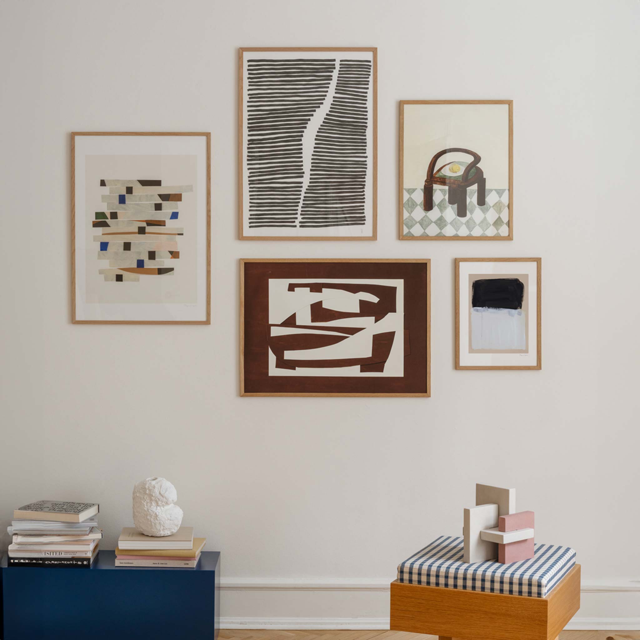 木製ポスターフレーム 50×50cm オーク材 無垢材 枠の幅が細いタイプ