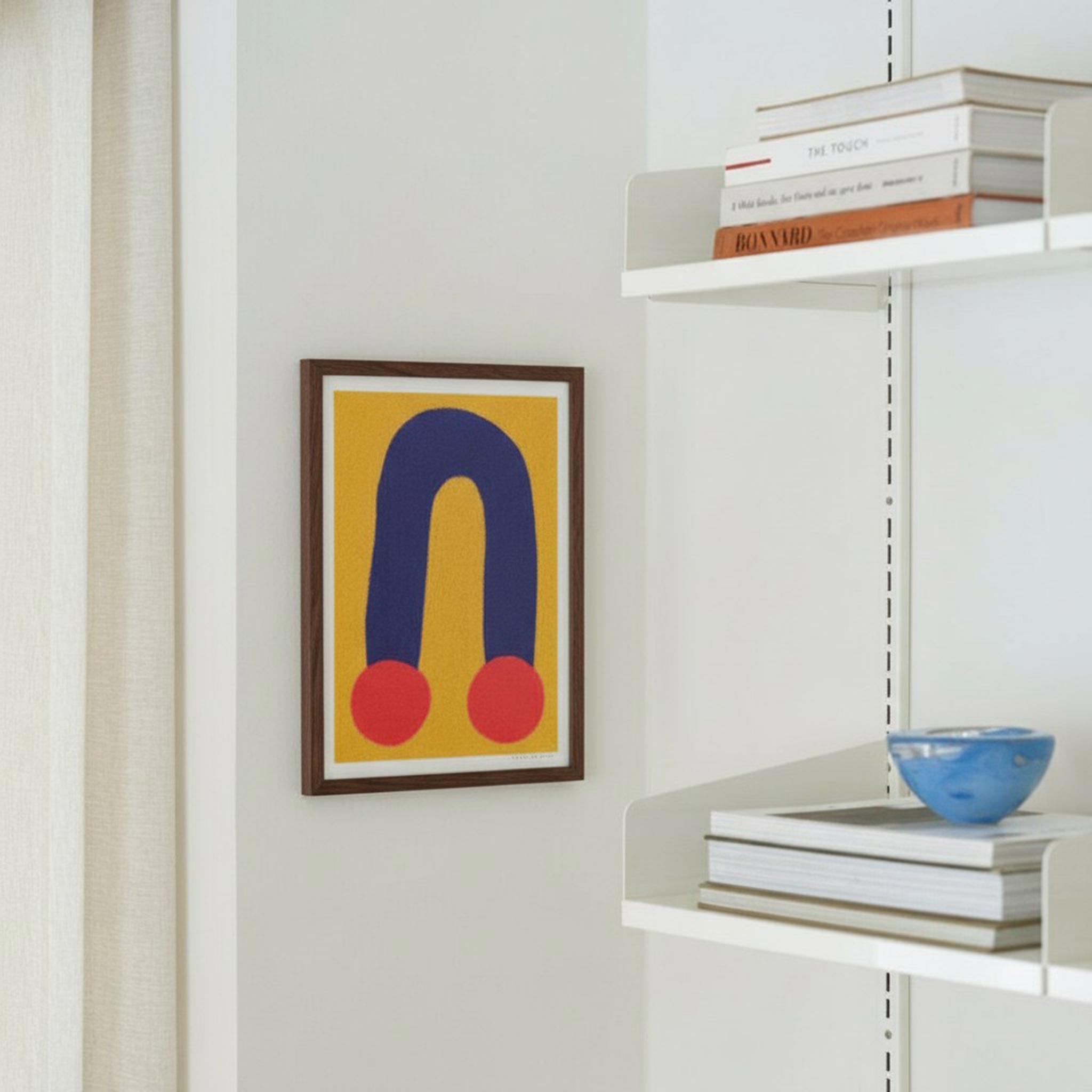 木製ポスターフレーム 30×40cm ウォールナット 枠の幅が細いタイプ
