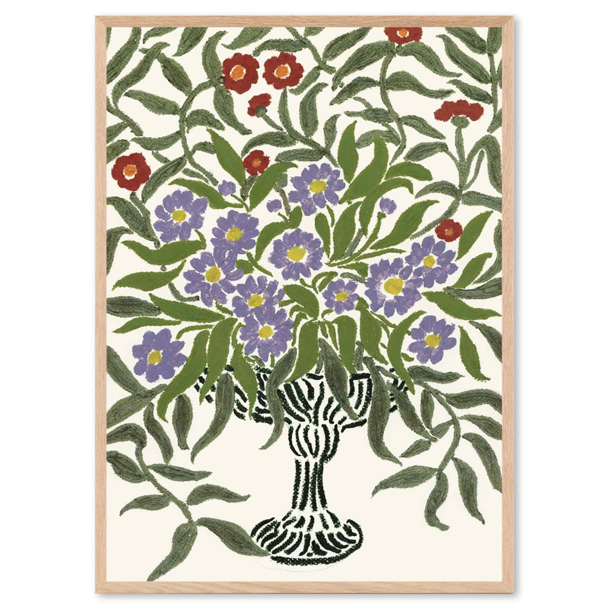 PSTR studio アートポスター 50×70cm Purple Asters – CHLOROS