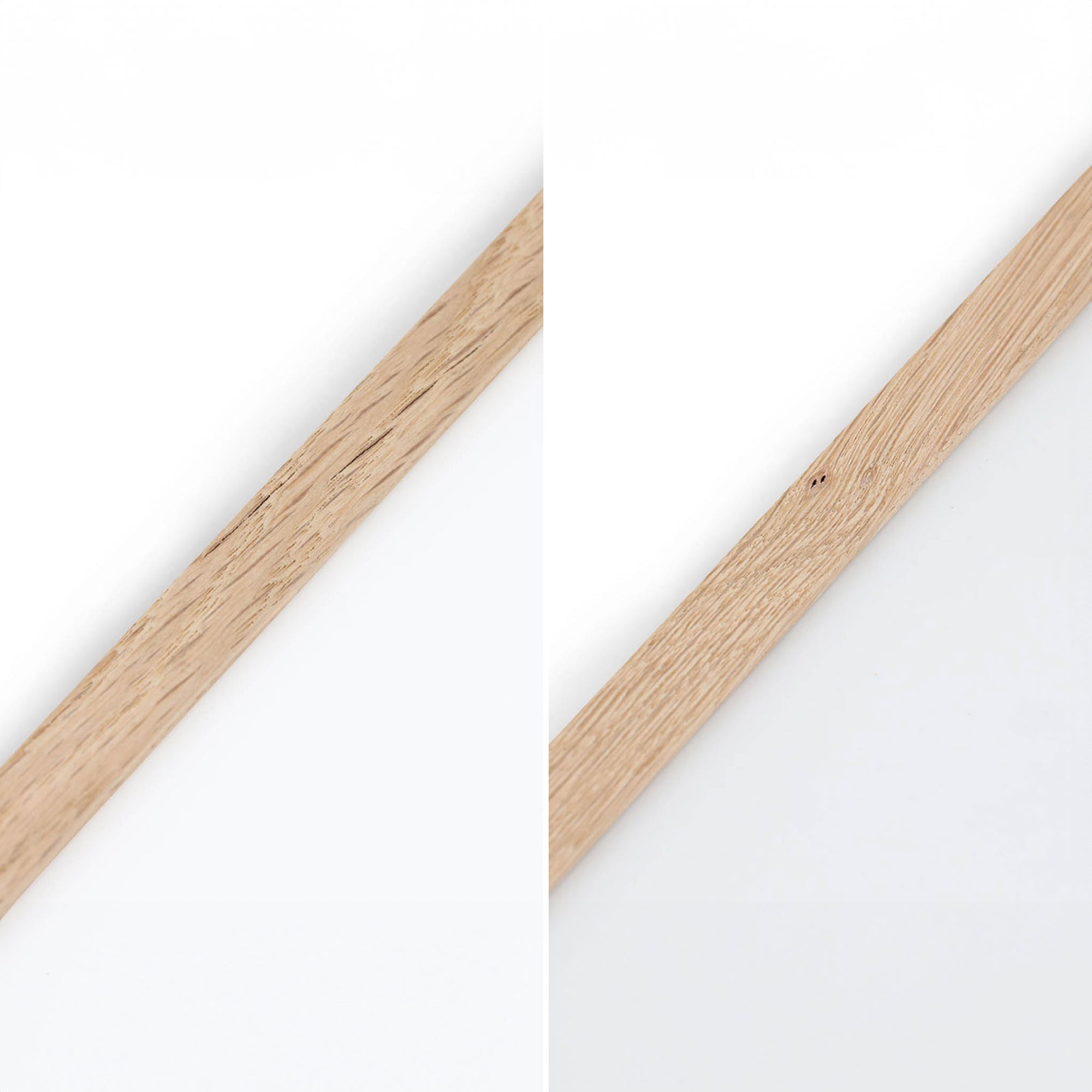 温もりのある天然木と洗練されたデザインが融合した、オーク無垢材の木製ポスターフレーム。シンプルで細身のエッジが効いたフレームは、アートや写真をすっきりと引き立て、北欧風やナチュラルテイストの空間に自然に馴染みます。スカンジナビアスタイルやミニマルデザインを好む方におすすめで、北欧でも定番のインテリアアイテム。天然オーク材は美しい木目と質感、ひとつひとつ異なる表情が魅力です。リビングや玄関、寝室、書斎、店舗など多彩な空間で活躍。壁掛け・立て掛け対応で自由なレイアウトが楽しめます。本商品は低反射アクリル板を使用しており、片面は低反射加工、もう片面は通常アクリルです。お好みでどちらの面も使用可能ですが、通常面もやや暗く見える場合があります。ポスターの色味や鮮明さを重視される方は、低反射タイプでない製品をおすすめします。